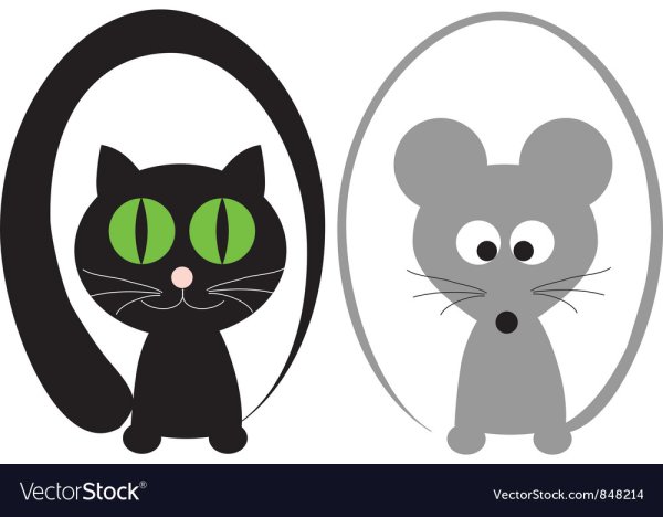 Трафарет мышка в круге