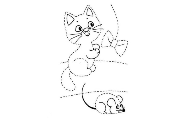 Мышь рисунок для детей карандашом