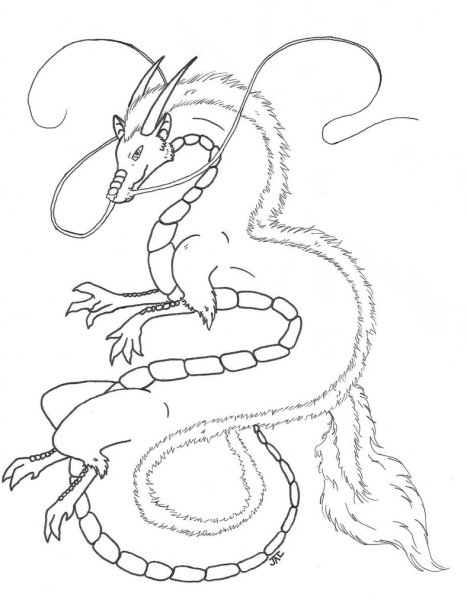 Рисование китайского дракона