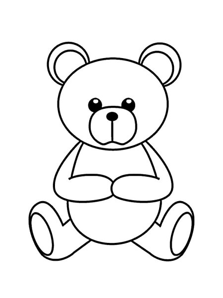 Медвежонок раскраска для детей