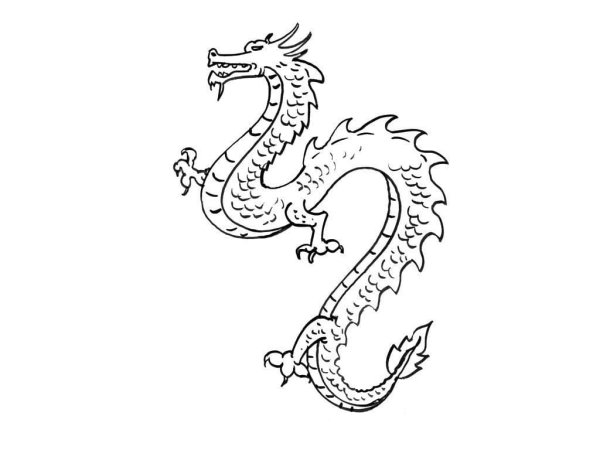 Китайский дракон рисунок 5 класс