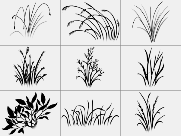 Трафарет травы