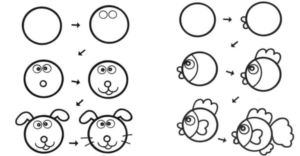 Схемы рисования для детей