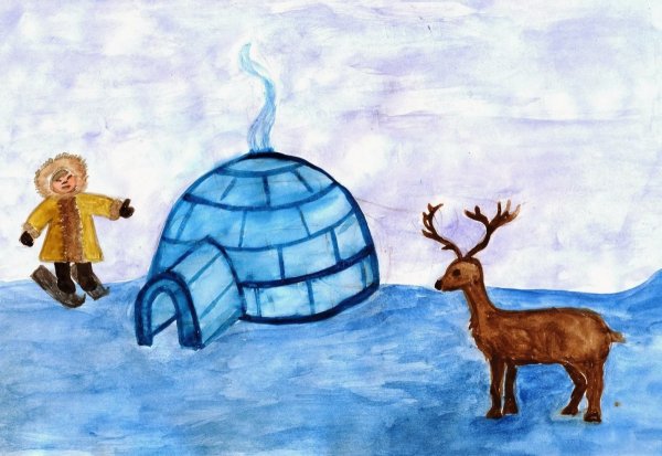 Чум Ханты и манси рисунок