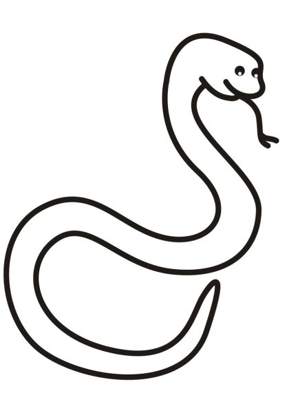 Змея раскраска для детей