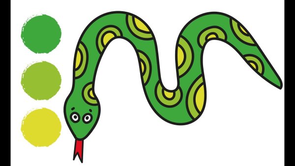 Змея рисование с детьми