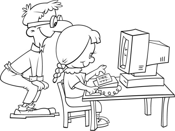 Программист раскраска