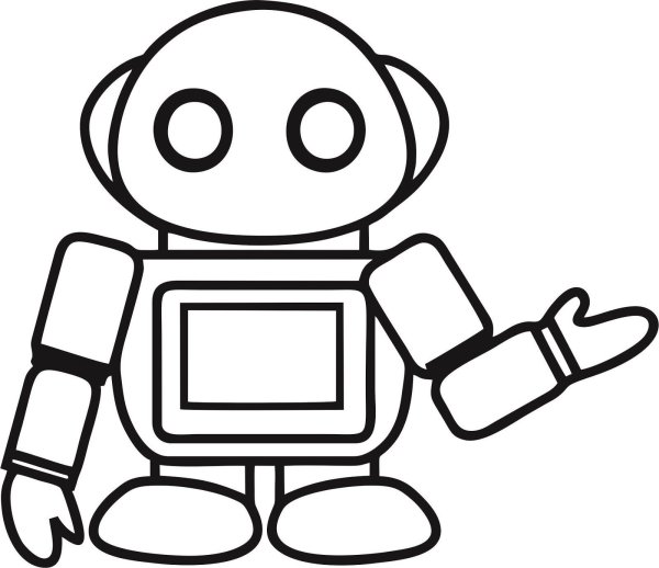 Робот трафарет