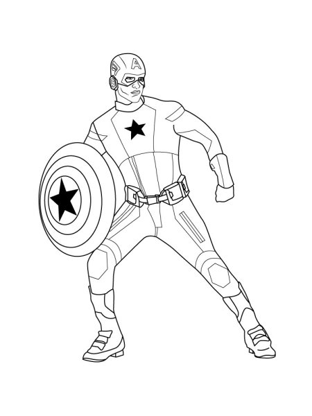 Нарисовать капитана Америку