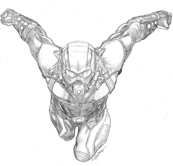 Марвел карандашом