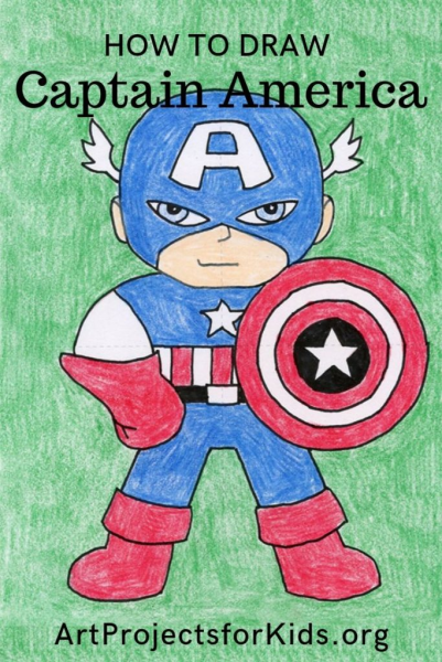 Капитан Америка для рисования