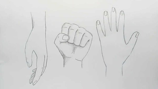 Руки карандашом для начинающих