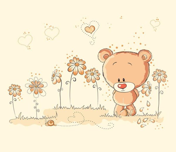 Обои с мишками для детской