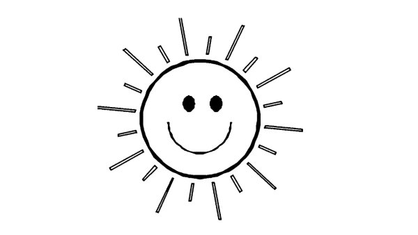 Солнышко черно белое