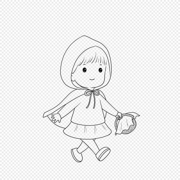 Красная шапочка рисунок карандашом для детей