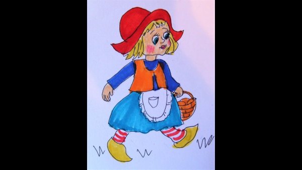 Нарисовать красную шапочку