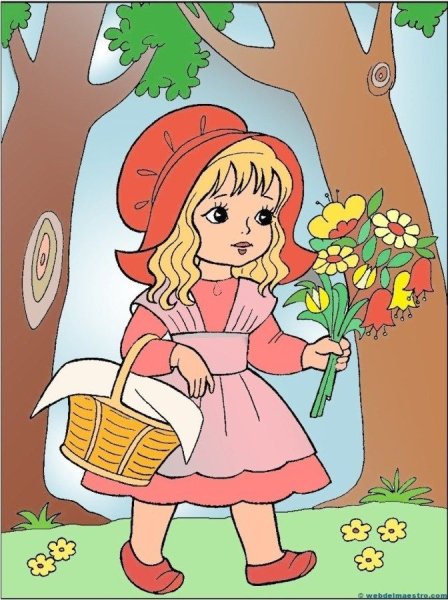 Рисование красная шапочка