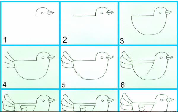 Красивая птичка рисование в средней группе