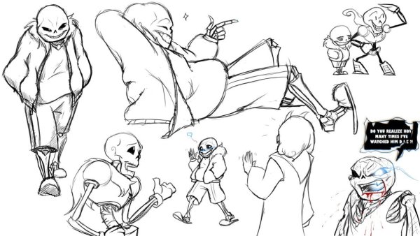 Андертейл рисунки карандашом для срисовки