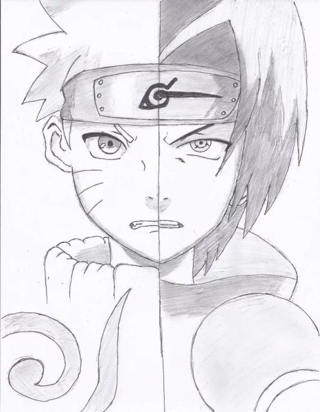 Нарисовать Наруто Узумаки