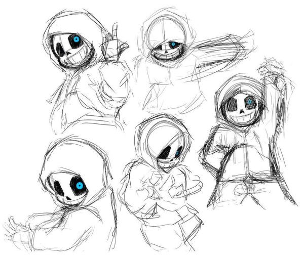 Undertale скетчи Санс