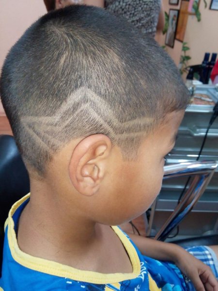 Стрижки для мальчиков с полосками
