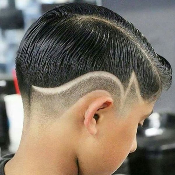 Детские рисунки на голове стрижки