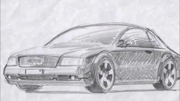 Рисунок авто карандашом для срисовки