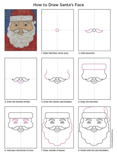 Рисование Деда Мороза