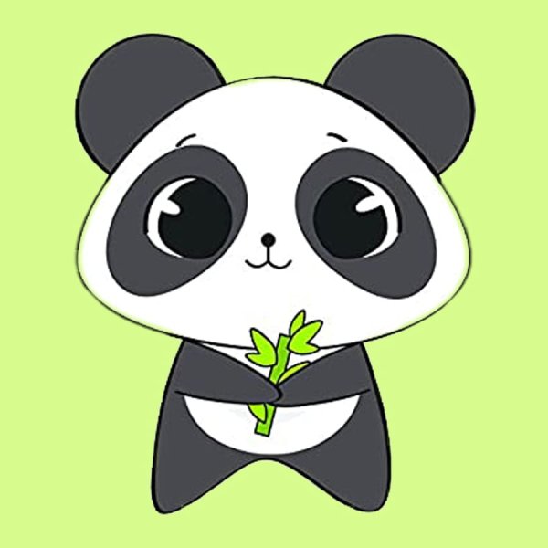 Панда рисунок для срисовки