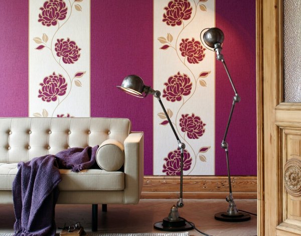 Комбинированные обои в интерьере