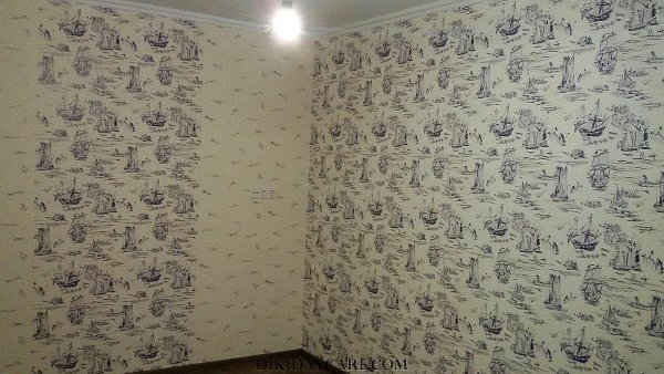 Схемы поклейки обоев двух видов