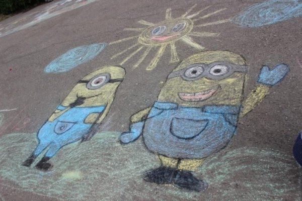 Картины мелом на асфальте