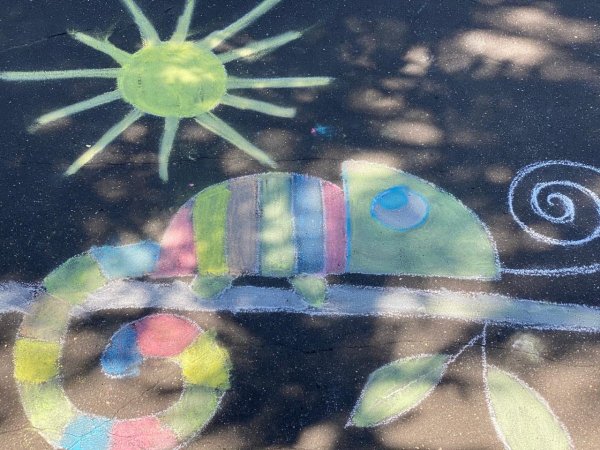 Рисунки на асфальте мелками