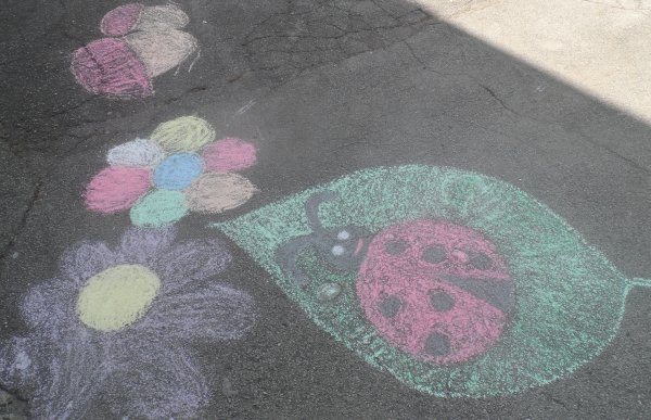 Красивая надпись мелками