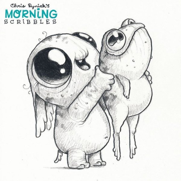 Монстрики для срисовки карандашом