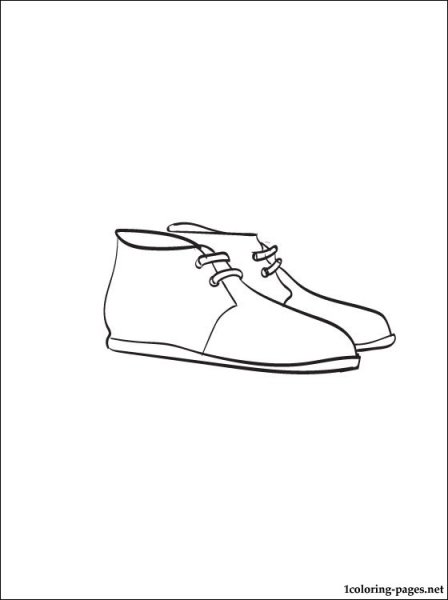 Раскраска туфли мужские