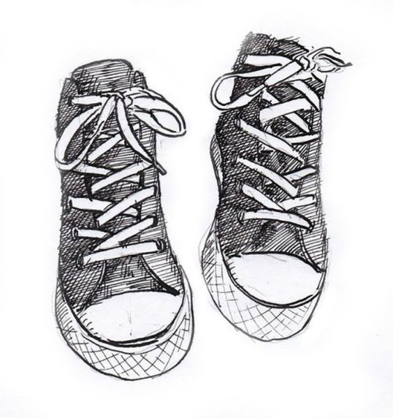 Кроссовки карандашом