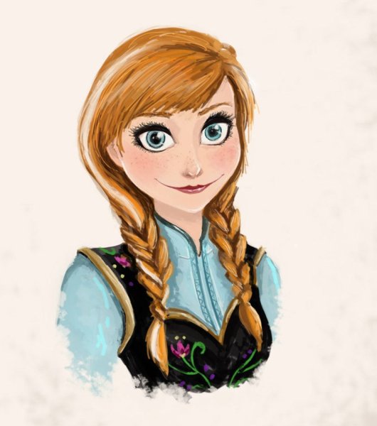 Анна Холодное сердце срисовать