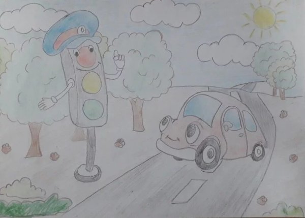 Разукрашивание по ПДД для дошкольников