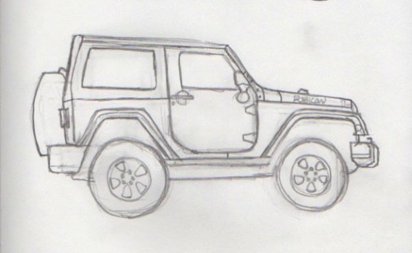 Jeep Wrangler Sketch