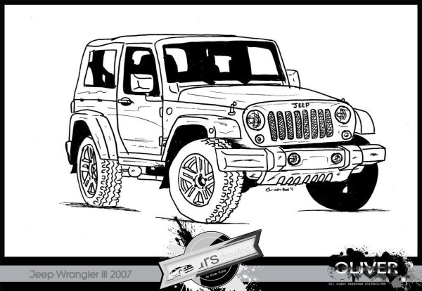 Jeep Wrangler drawing