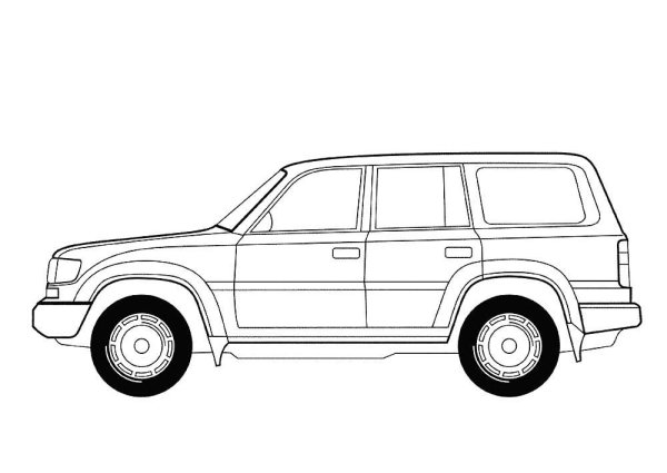 Jeep Wrangler сзади vector