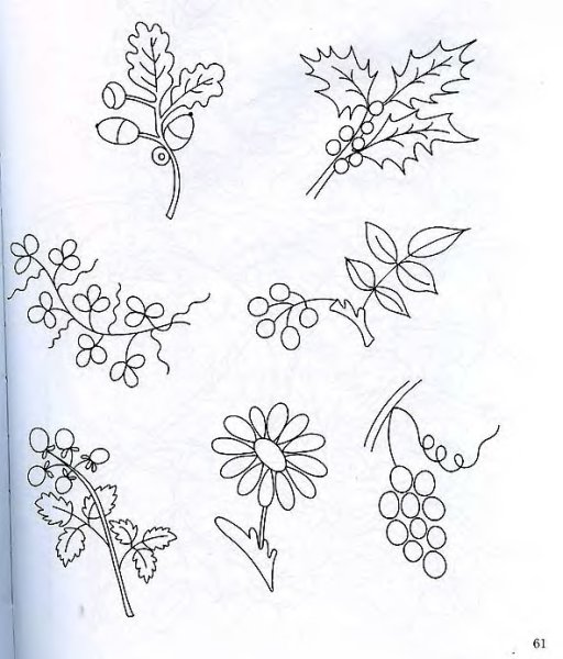 Узоры для вышивки стебельчатым швом