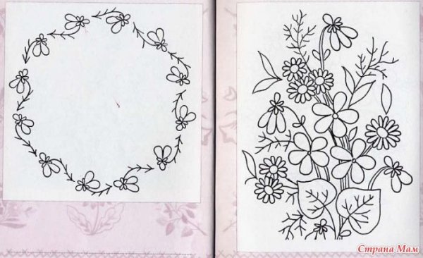 Трафареты для вышивки тамбурным швом