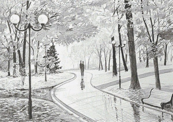 Парк карандашом