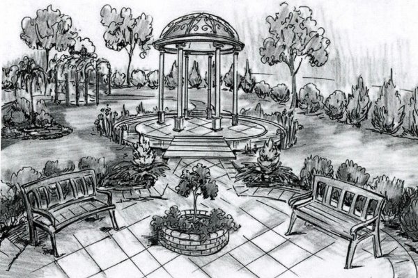 Эскиз садово парковой зоны