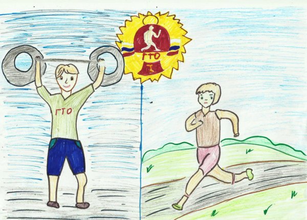 Рисунки на тему спорт легкие