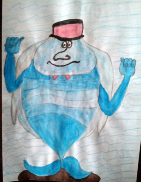 Водяной рисунок для срисовки