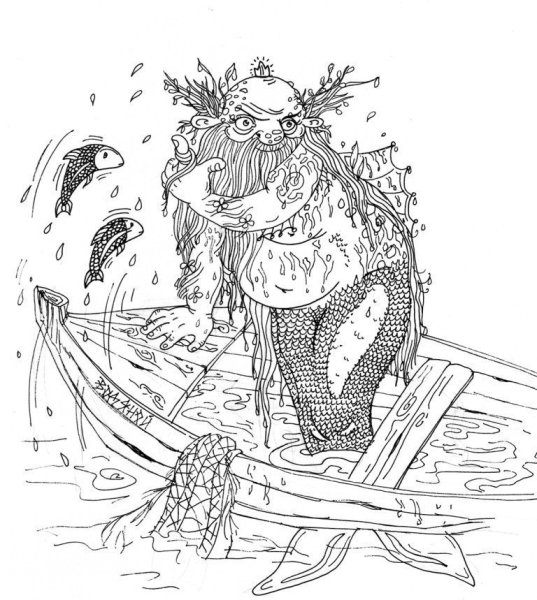 Нарисовать водяного